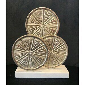New Contemporary MCM Retro Lemon / Orange Slices Figurine Statue Room Decor